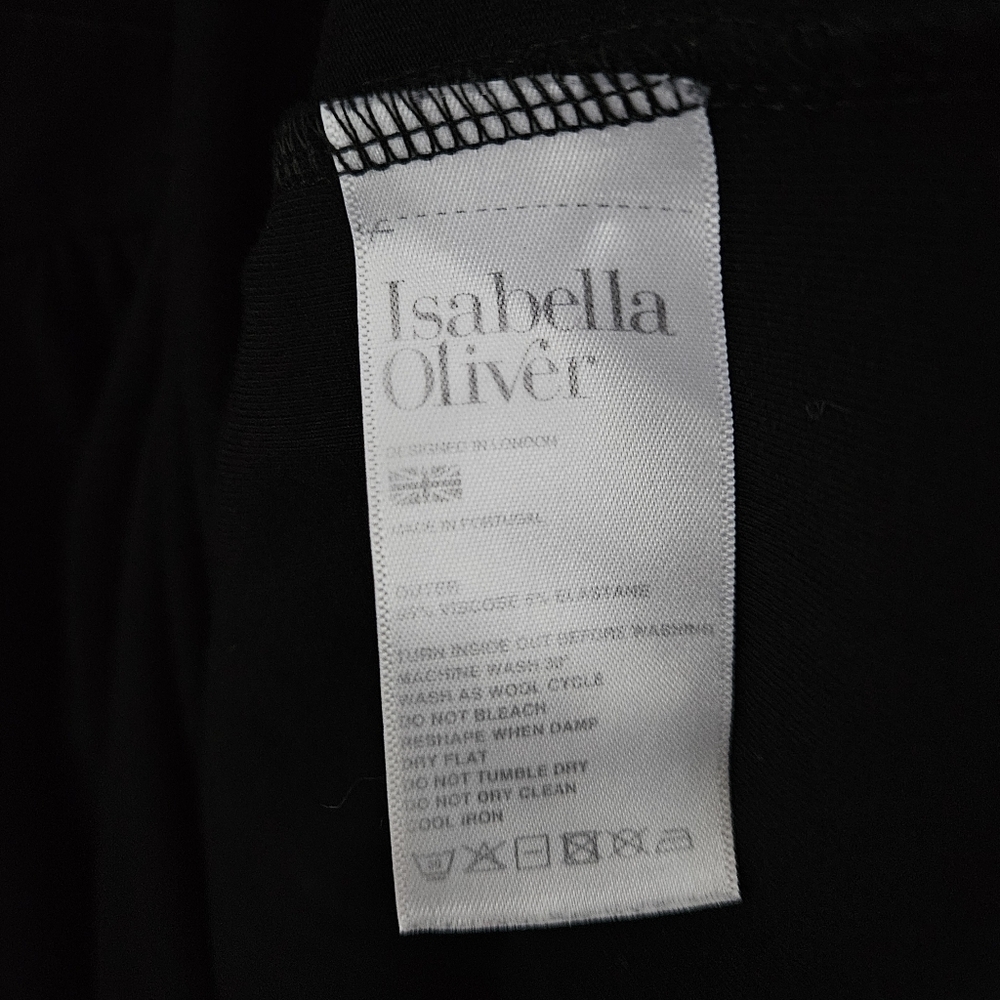 Isabella Oliver maternity dress black stretch knit - Picture 5 of 7